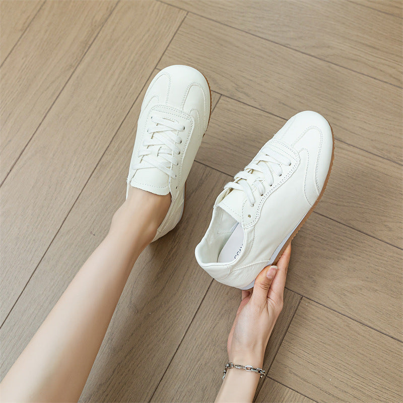 Women's Sheepskin Sier White Summer Genuine Soft Sneakers