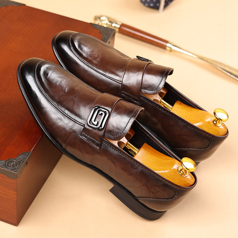 Men's Formal Wear Business Slip-on First Layer Loafers