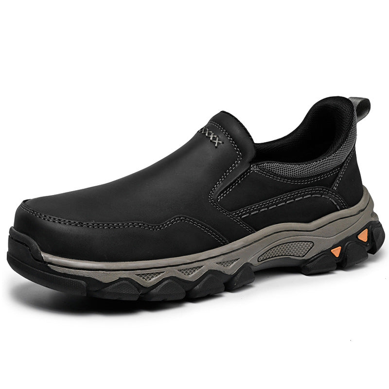 Men's Plus Size Slip-on Outdoor Flashing Leather Shoes