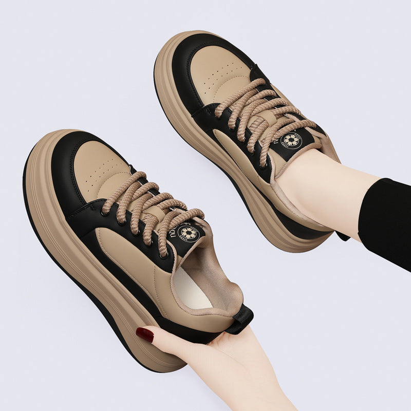 Women's Silk Rabbit Spring Retro Platform Height Casual Shoes