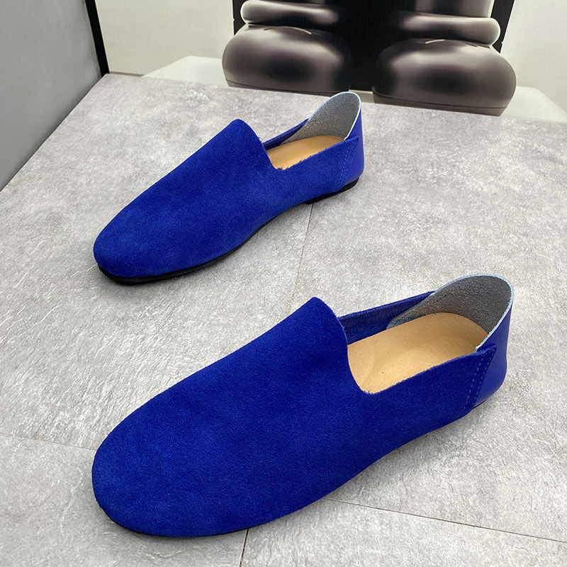 Men's Summer Slip-on Lofter Matte Fashion Leather Shoes