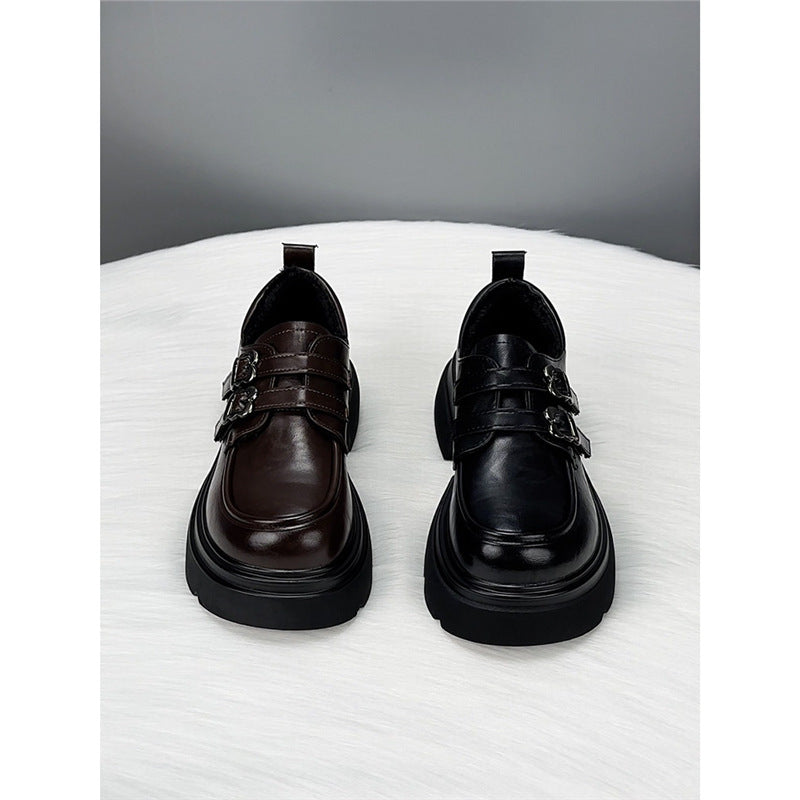 Women's Genuine European Goods Platform Versatile Small British College Style Women's Fashion Shoes