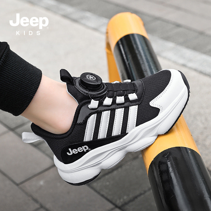 Children's Boy White Mesh Breathable Lightweight Running Kid's Sneakers
