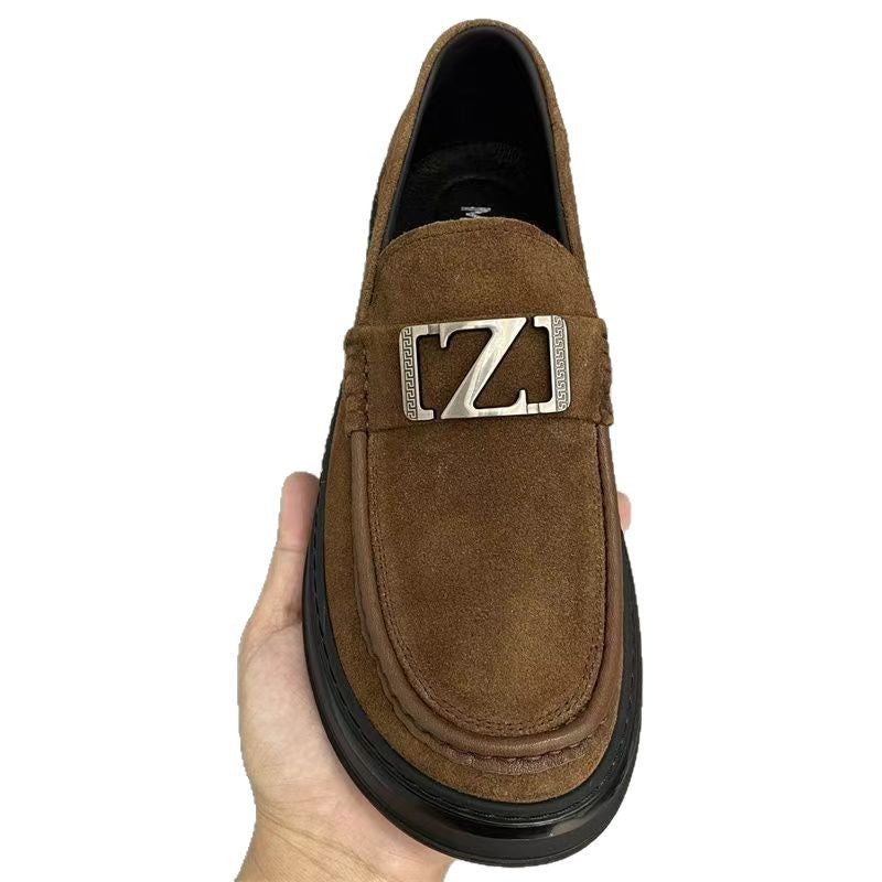 Men's Lazy Business Thick Bottom Genuine Breathable Loafers