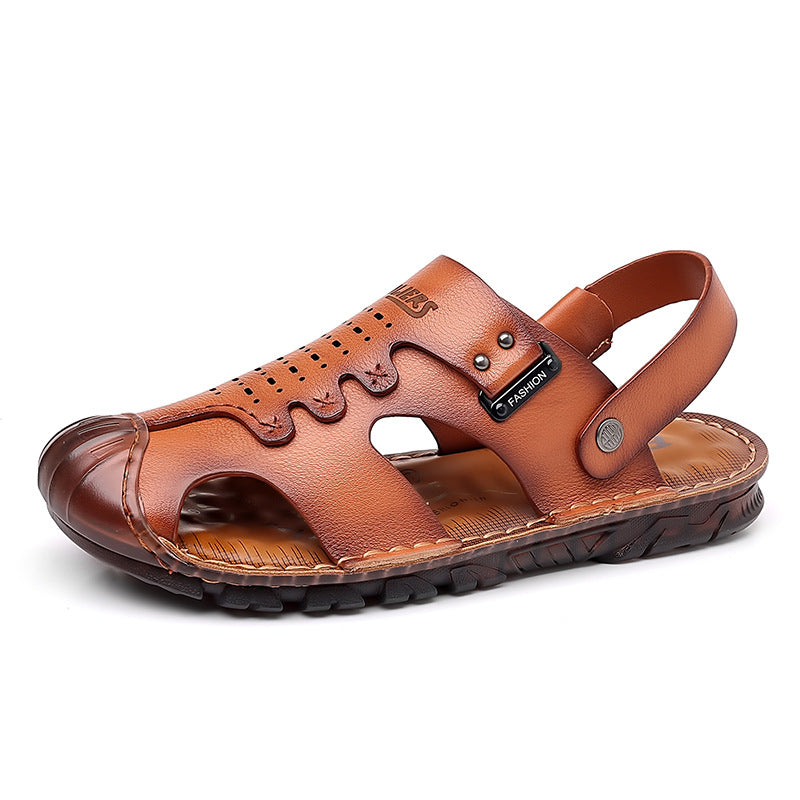Men's Summer Pump Beach Genuine Two-way Driving Sandals