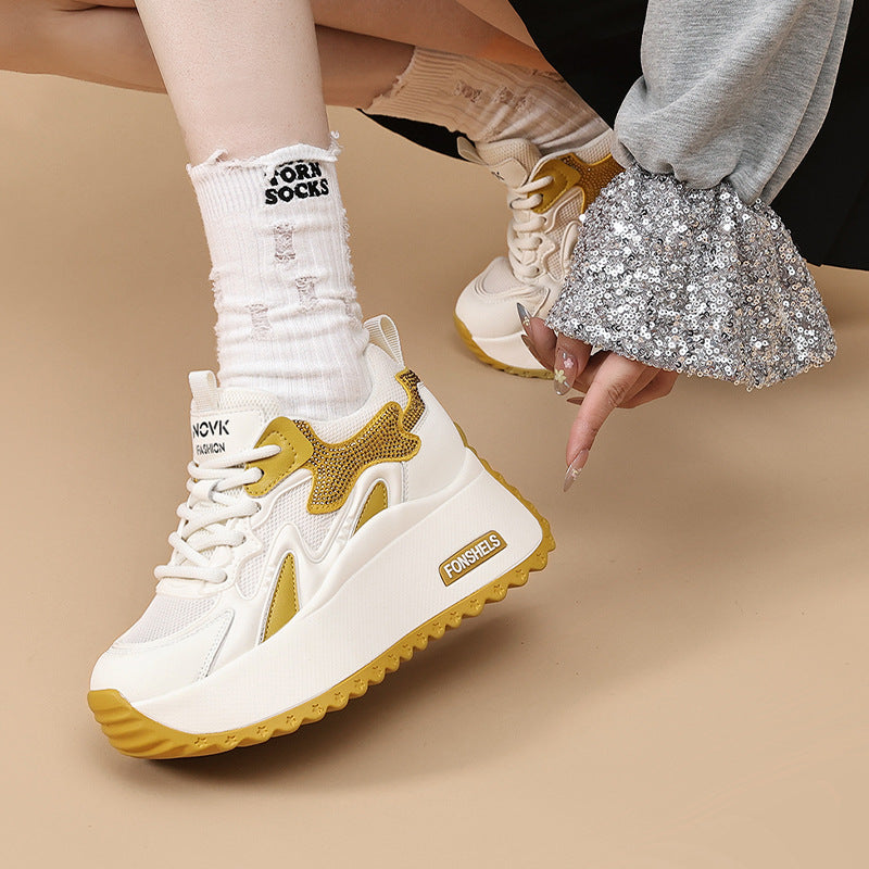 Women's Small Dad Fashionable Mesh Breathable Platform Women's Casual Shoes