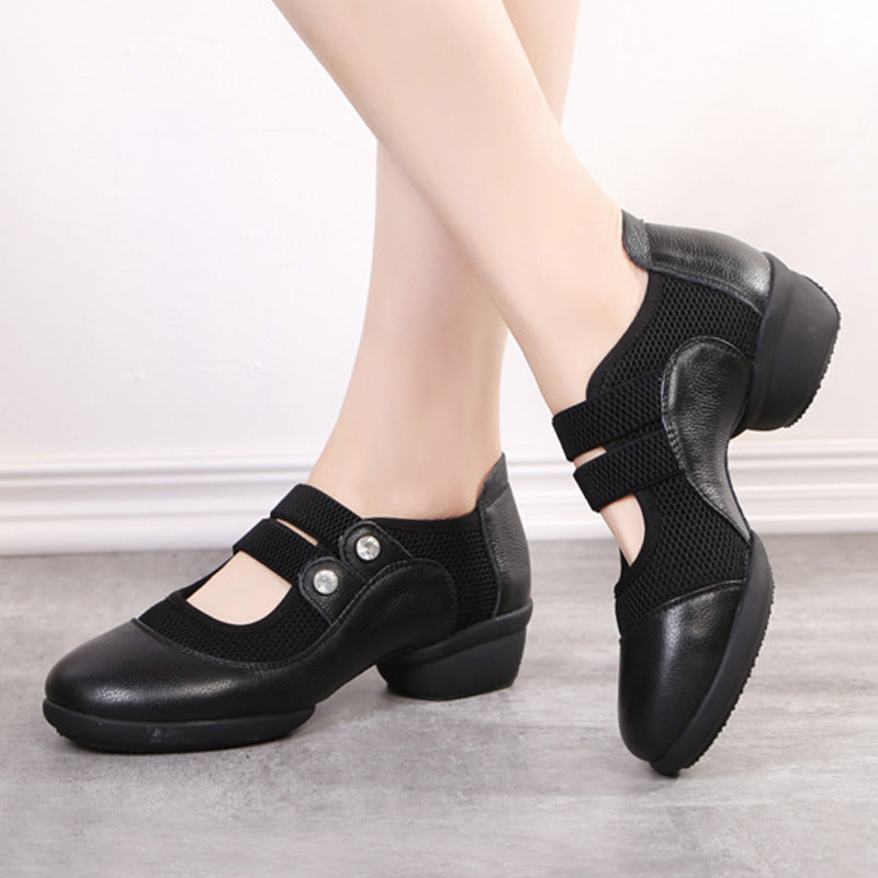 Women's Round Toe Slip-on Dancing Soft Bottom Women's Sports Shoes