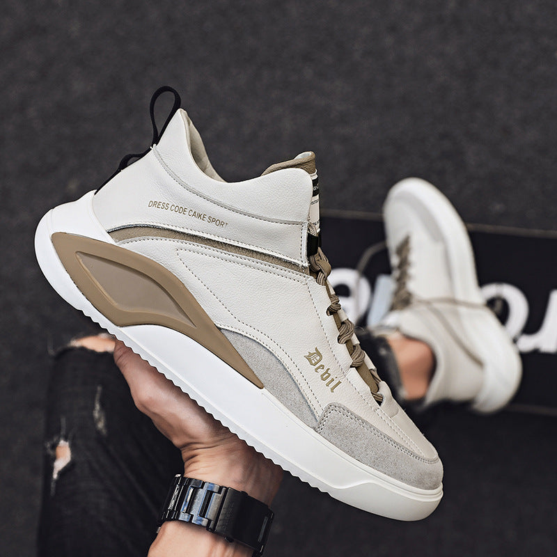 Men's Cotton Genuine Made Korean Fashion Spring Sports Board Thick Sneakers