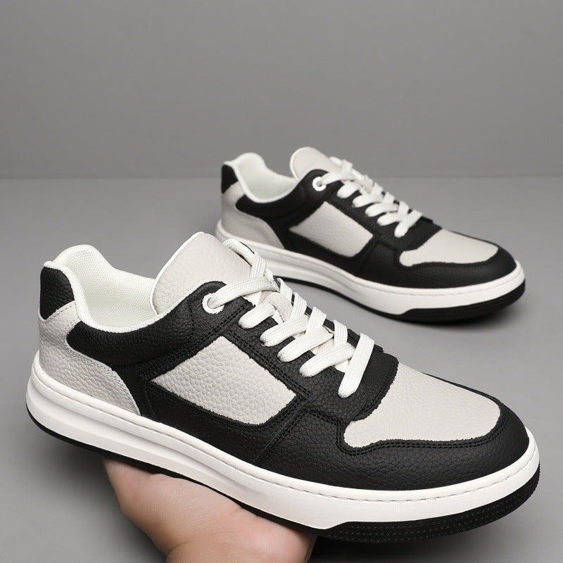Men's Top Layer Cowhide Breathable Summer Trendy Men's Board Shoes