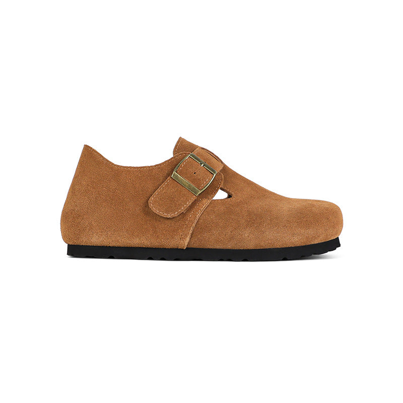 Women's Waterproof Cowhide Version Spring Toe Cap Sandals