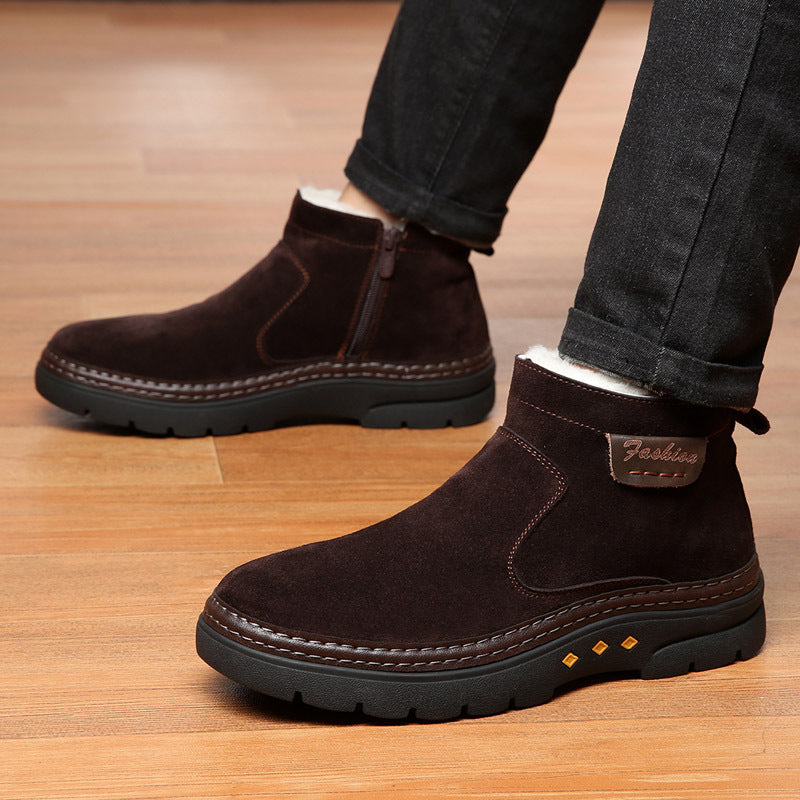 Size Cotton Thick Bottom Warm Fur Snow Boots