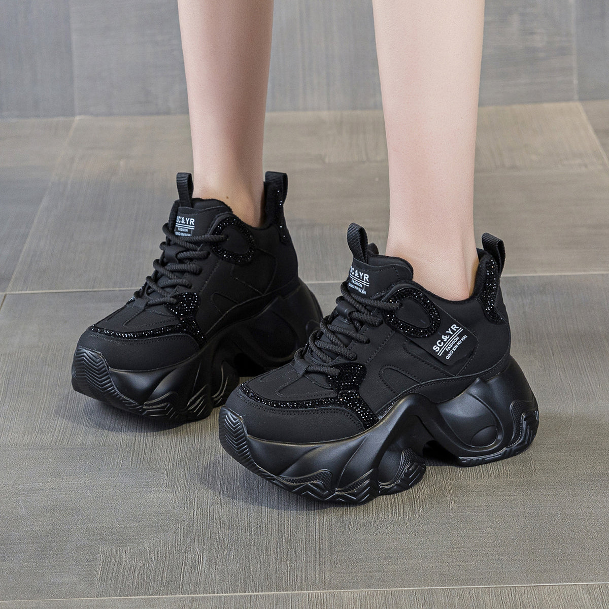 Women's Dad Autumn Thick Bottom Height Increasing Insole Fashion Men's Shoes