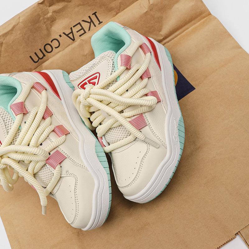 Skateboard White Bread Retro Couple Versatile Sneakers