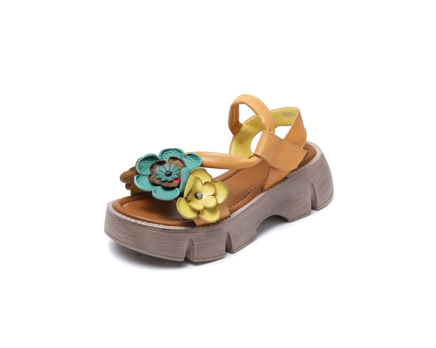 Women's Cowhide Mid Summer Wear Ethnic Style Sandals