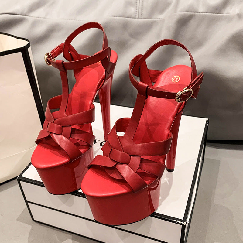 Women's Elegant Waterproof Platform Fashion Stiletto Heels