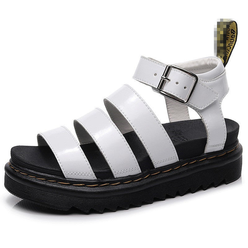 Women's Roman Buckle Open Toe Beach Thick-soled Sandals