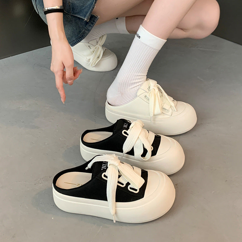 Slip-on Thick Bottom Big Head Ugly Sandals