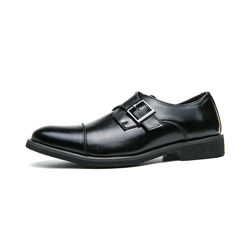 Men's Pointed Toe Business Formal Wear Low-cut Leather Shoes