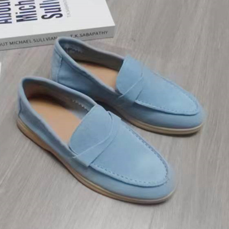 Women's England Style Plus Size Comfort Slip-on Loafers