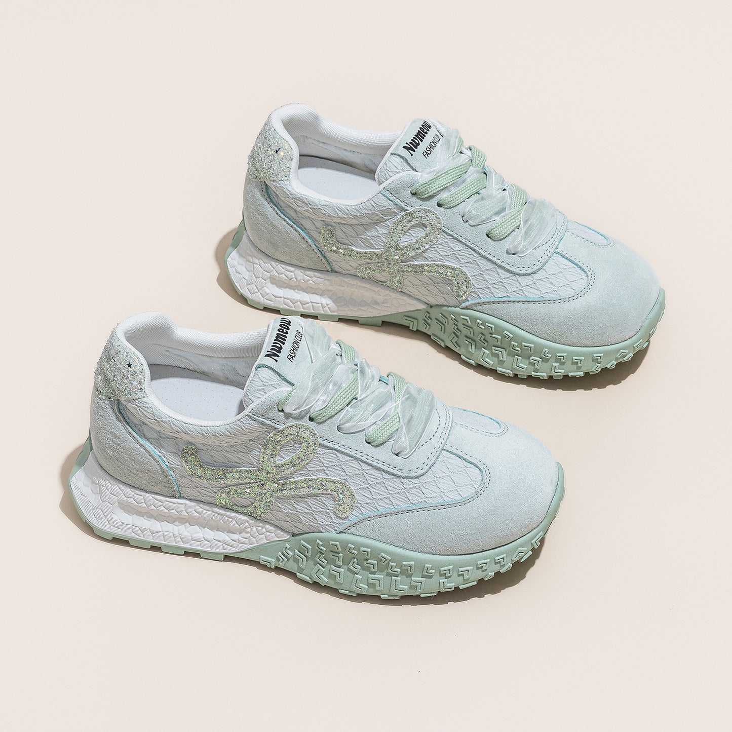 Women's Platform Dad Height Increasing White Casual Shoes