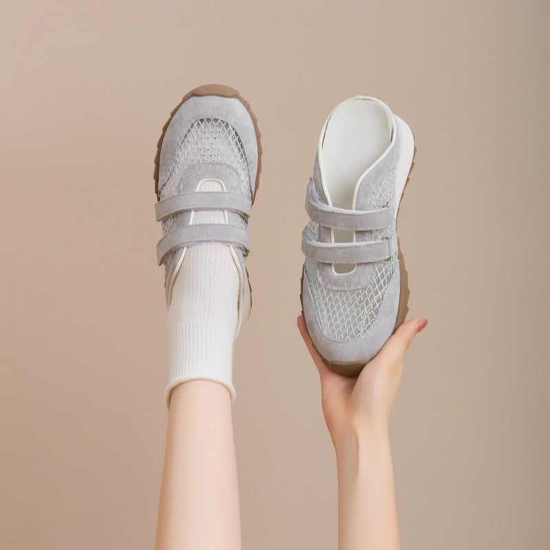Women's Small Height Increasing Insole Hollow Mesh Slippers
