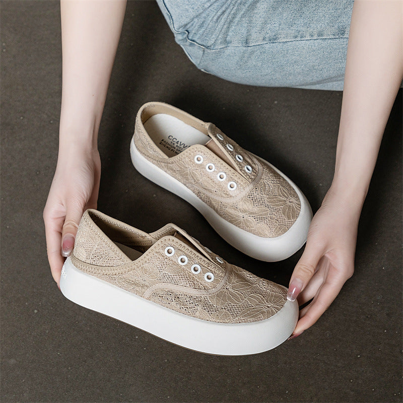 Women's Mesh Comfortable Breathable Sports Two-way Lazy Sneakers