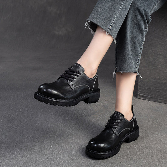 Women's & Men's Retro British Style Front Pumps Business Men's Shoes