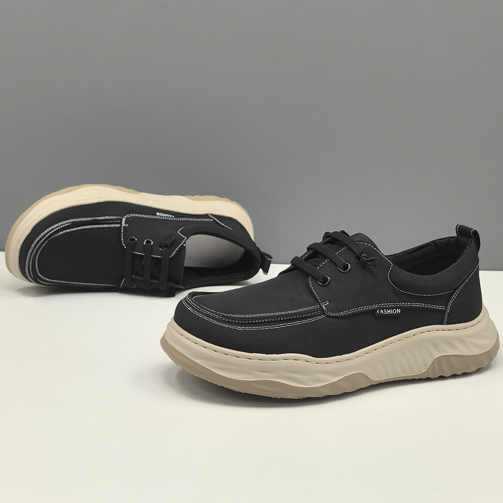 Men's Versatile Breathable Ice Silk Cloth Niche Slip-on Canvas Shoes
