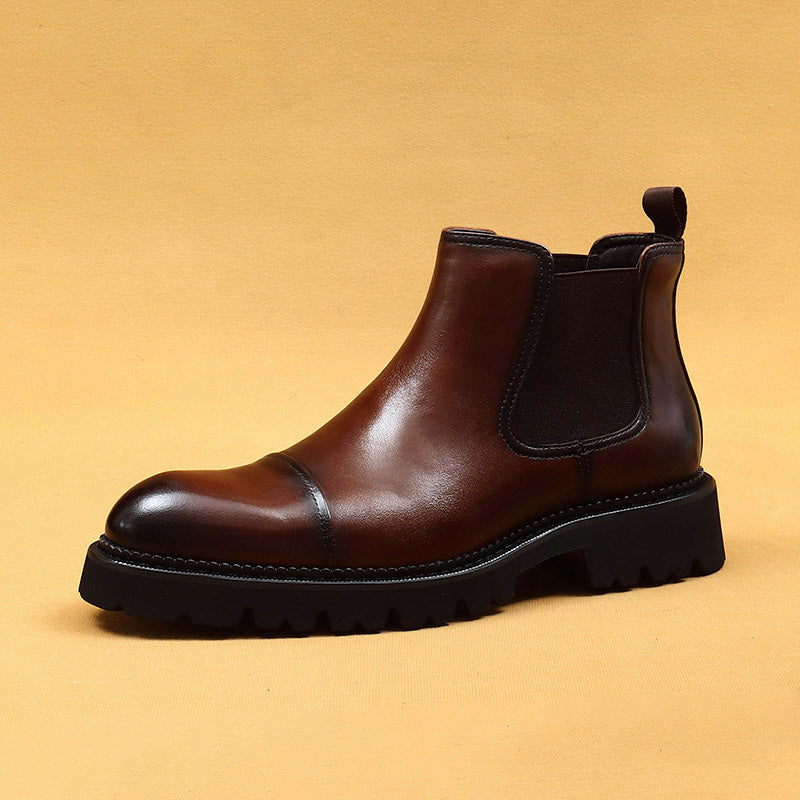 Men's Genuine Lining Business Formal Wear Pointed Boots