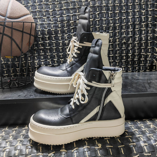 Men's Trendy Inverted Triangle Thick Bottom Increased High Sneakers