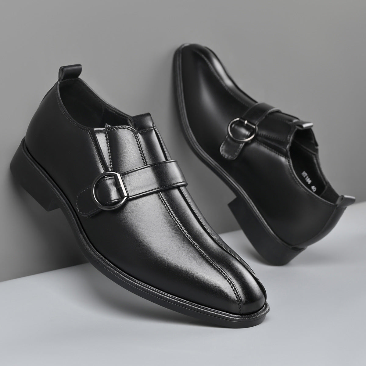 Men's British Pointed Lazy Slip On Korean Leather Shoes