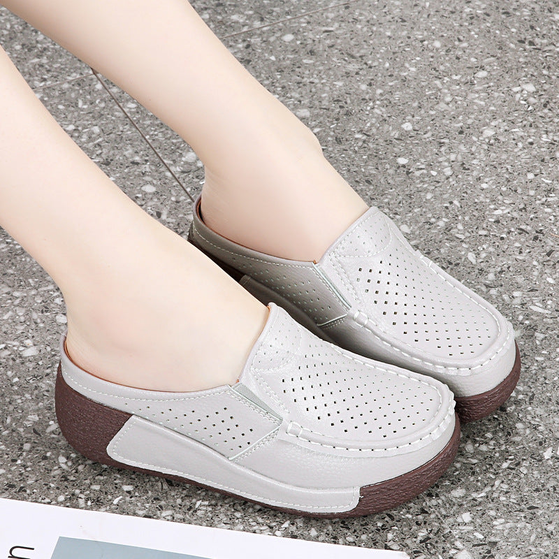 Women's Bottom Toe Cap Half Summer Outdoor Breathable Slippers
