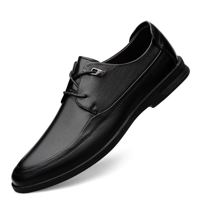 Men's Summer Fashion First Layer Cowhide Soft Leather Shoes