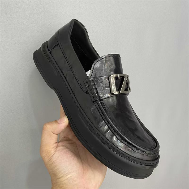 Men's Lazy Business Thick Bottom Genuine Breathable Loafers