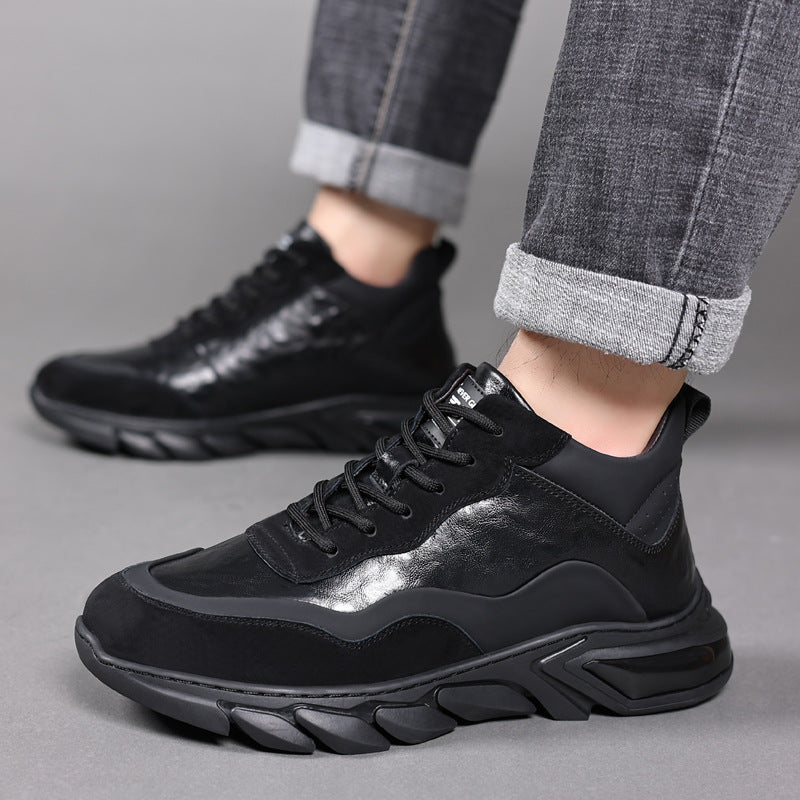 Men's Winter Genuine Wool Cotton Fleece-lined Warm Men's Shoes