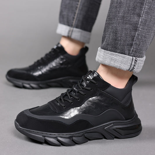 Men's Winter Genuine Wool Cotton Fleece-lined Warm Men's Shoes