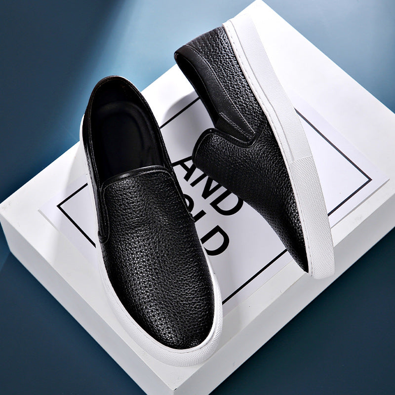 Men's Bottom Cowhide Easy Wear Sports Korean Sneakers
