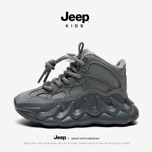 Children's Jeep Boy Winter Fleece Lining Insulated Two Kid's Sneakers