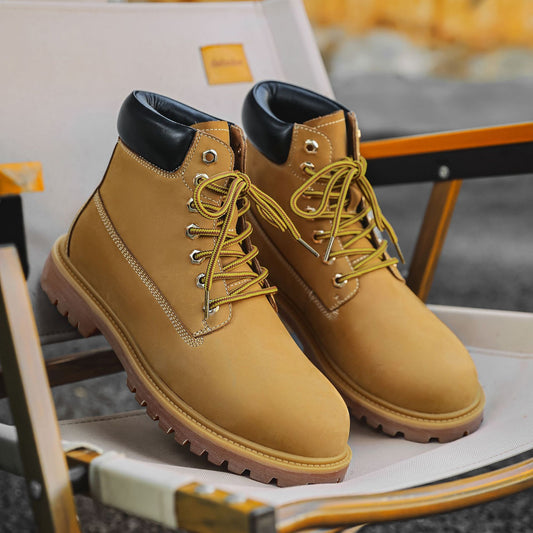 Men's Lan Oxford Outsole Motorcycle Tooling Big Boots