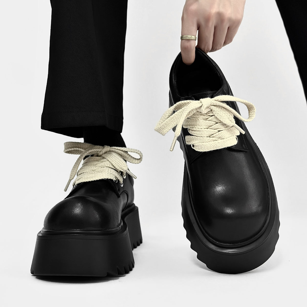 Casual Cool New Men's Thick Bottom Leather Shoes