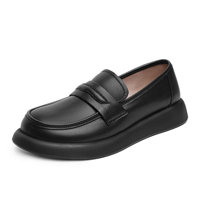 Women's Bottom Flat One Pedal Spring Round Toe Loafers