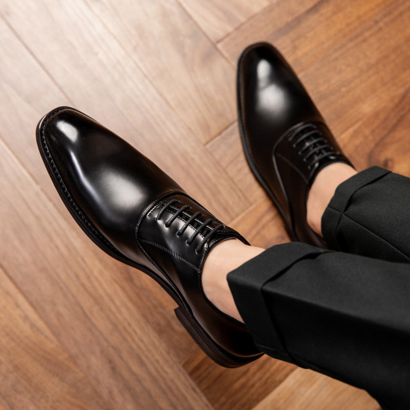 Men's Plus Size Genuine Formal Business British Leather Shoes