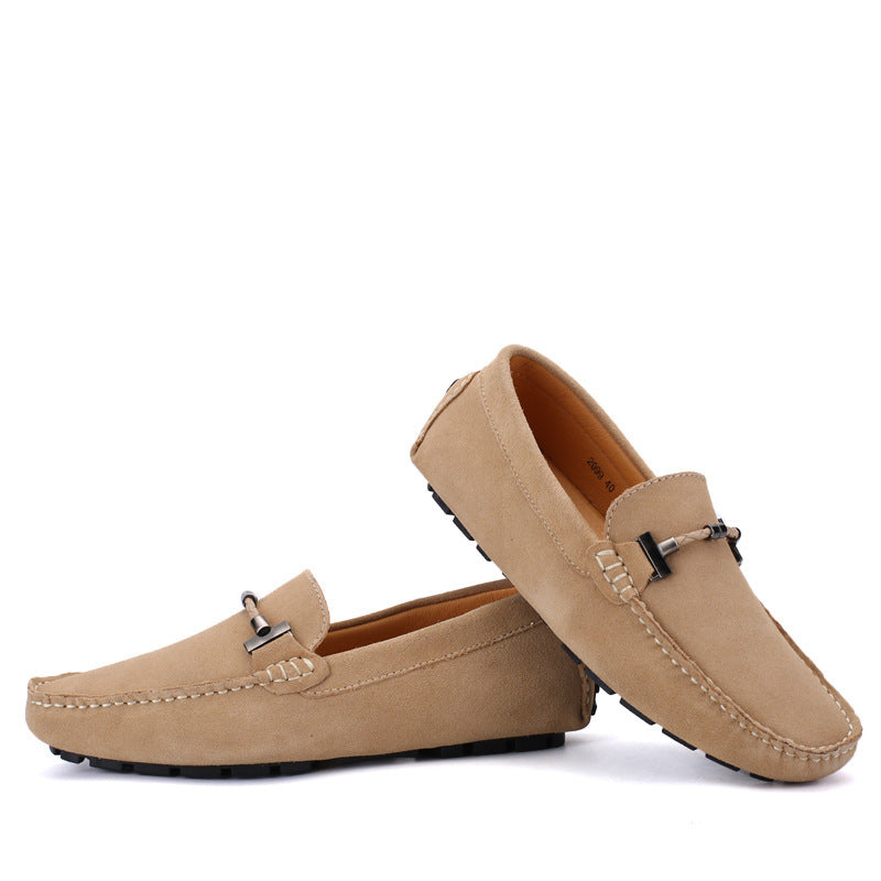 Men's Korean Style Plus Size Doug Lazy Leather Shoes