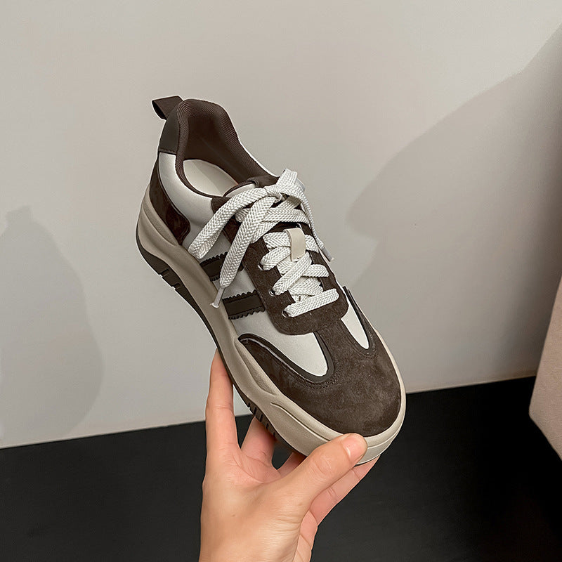 Women's Early Spring Invisible Inner Height Increasing Sports Moral Training Casual Shoes