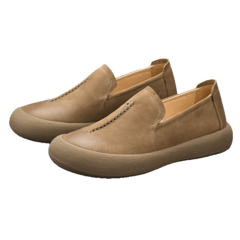 Men's Retro Comfortable Tendon Bottom Flat Pumps Men's Casual Leather Shoes