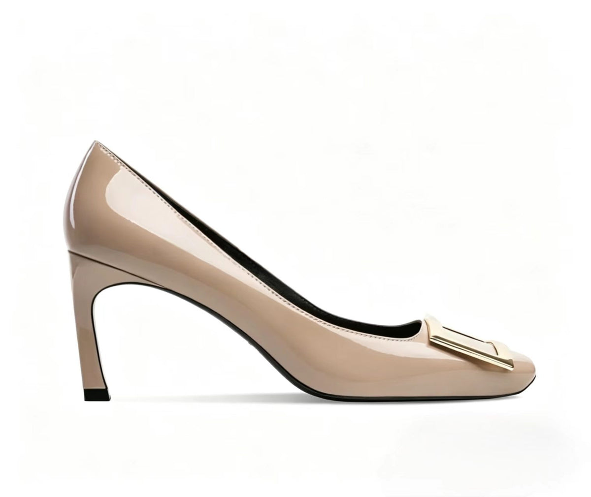 Women's Stiletto Metal Square Buckle High Niche Comfortable Light Luxury Not Heels