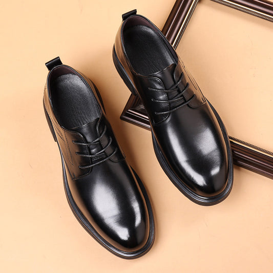 Men's Autumn Formal Business Wedding Soft Bottom Leather Shoes