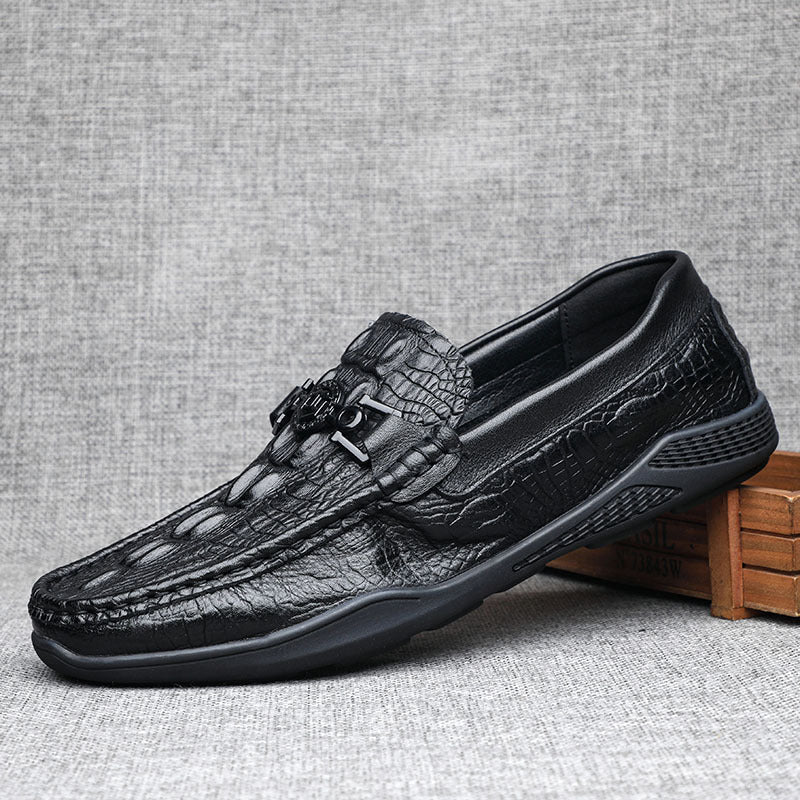 Men's First Layer Cowhide Genuine Breathable Pumps Loafers