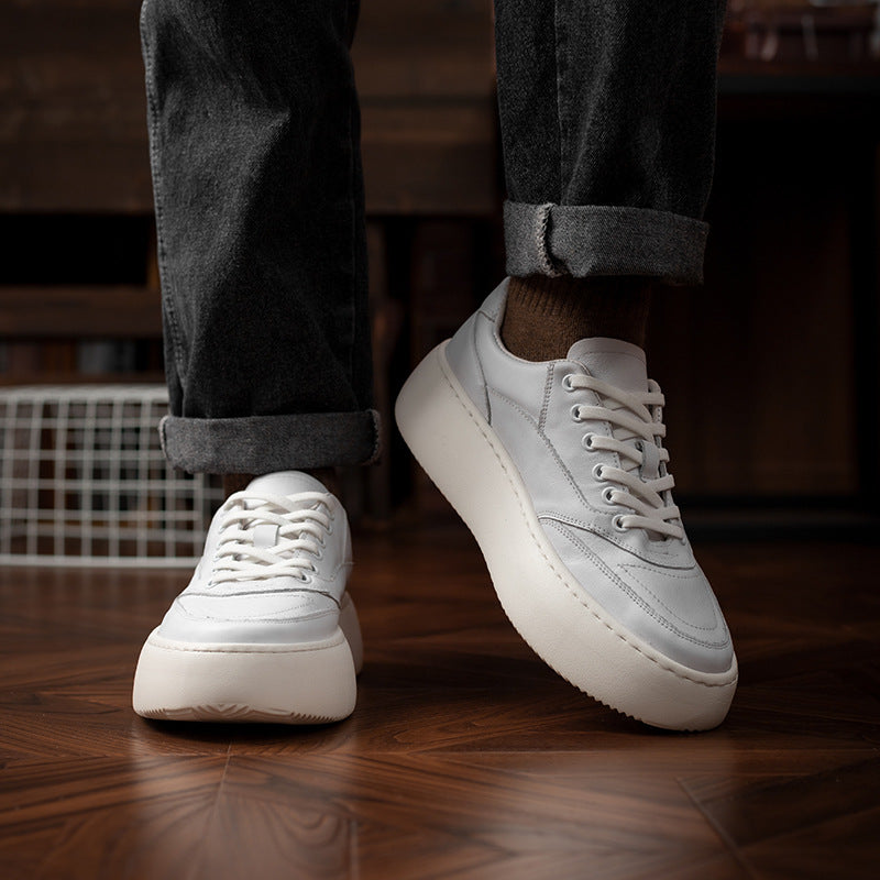 Men's Board Winter Fleece-lined Platform Heightened Daddy Sneakers