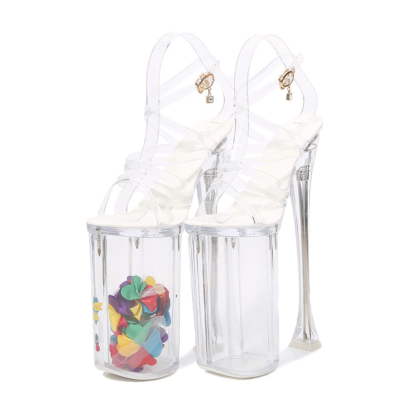 Luminous High Platform Nightclub Super Car Model Heels